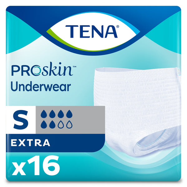 TENA® ProSkin™ Extra Unisex Adult Absorbent Underwear Pull On with Tear Away Seams Small Disposable Moderate Absorbency (978862_CS) 64/CS