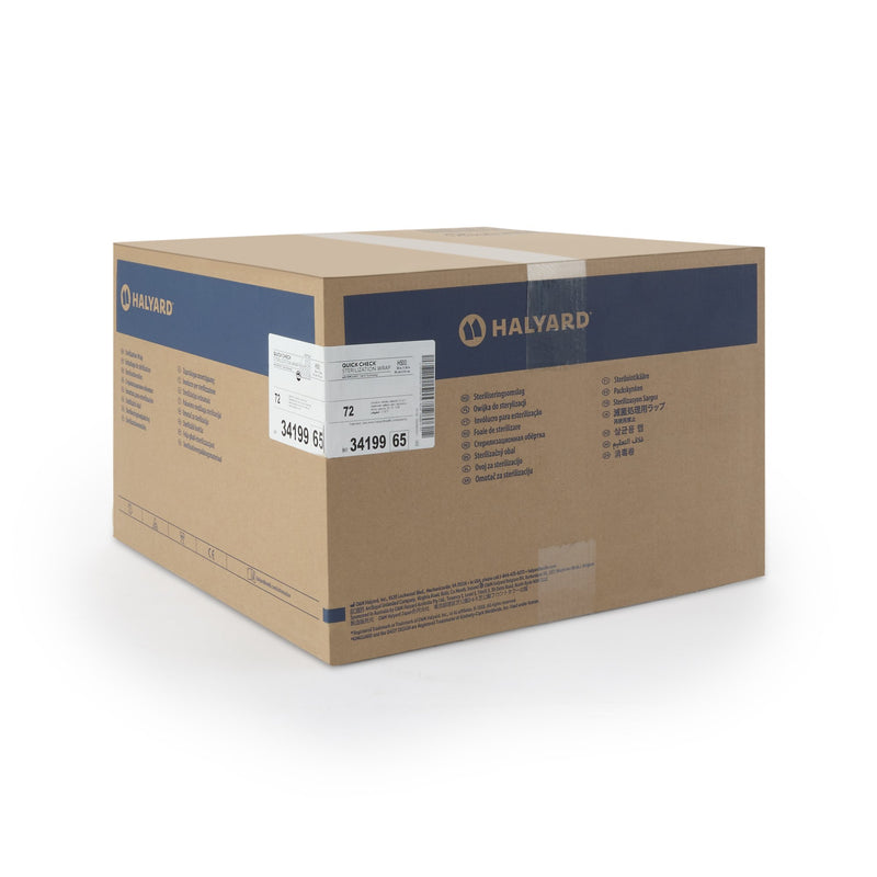 QUICK CHECK* H500 Sterilization Wrap White / Blue 36 X 36 Inch Dual Layer SMS Polypropylene Steam / EO Gas / Hydrogen Peroxide (810873_CS) 72/CS