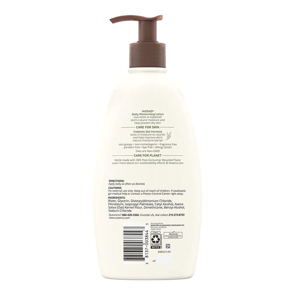 Aveeno® Daily Moisturizing Hand and Body Moisturizer 18 oz. Pump Bottle Unscented Lotion (1228826_EA) 1/EA