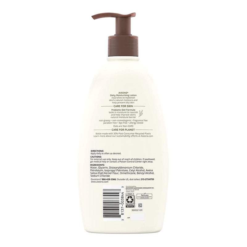 Aveeno® Daily Moisturizing Hand and Body Moisturizer 18 oz. Pump Bottle Unscented Lotion (1228826_EA) 1/EA