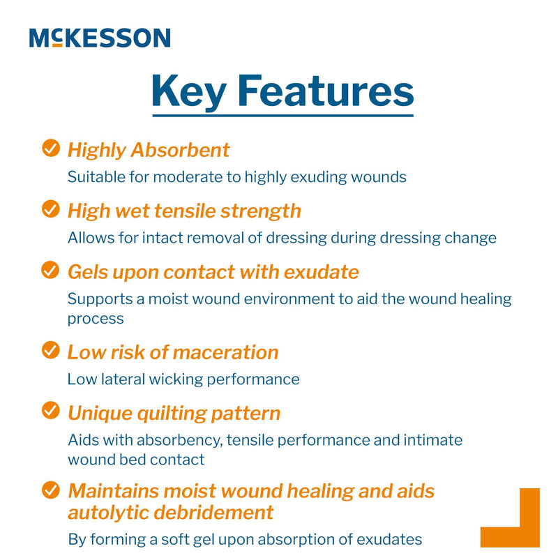 McKesson Gelling Fiber Wound Dressing 3/4 X 18 Inch Ribbon Sterile (1138626_EA) 1/EA