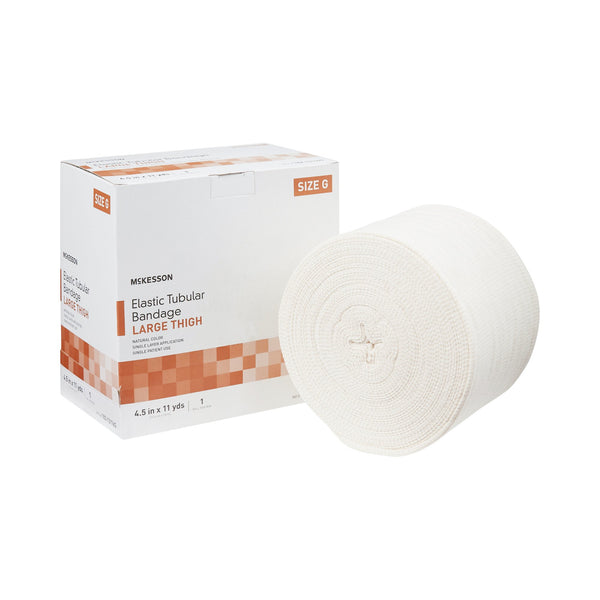 McKesson Spandagrip™ Elastic Tubular Support Bandage 4-1/2 Inch X 11 Yard Large Thigh Pull On Natural NonSterile Size G Standard Compression (1112850_CS) 12/CS