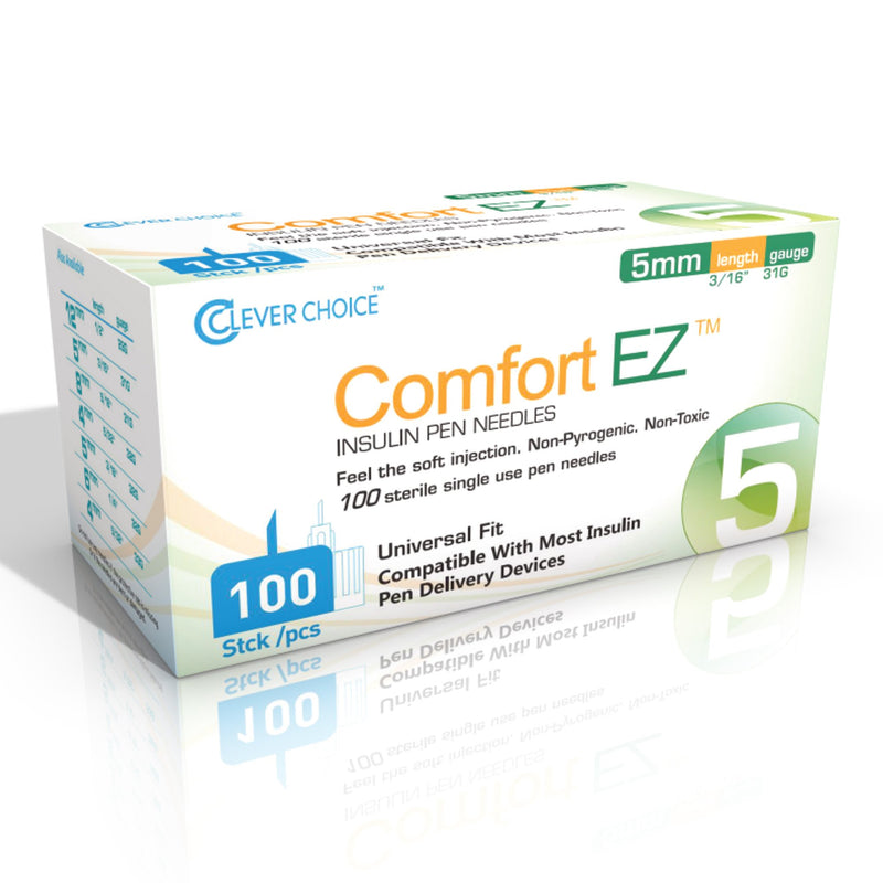 Comfort EZ™ Standard Insulin Pen Needle 31 Gauge 5 mm Length NonSafety (1083812_BX) 100/BX