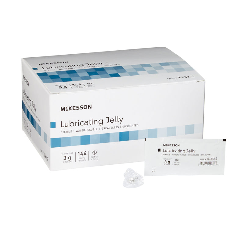 McKesson Lubricating Jelly 3 Gram Individual Packet Sterile (1066698_EA) 1/EA