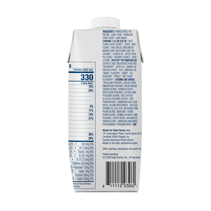 Kate Farms Nutrition Shake Oral Supplement Coffee Flavor Liquid 11 oz. Carton (1170428_EA) 1/EA