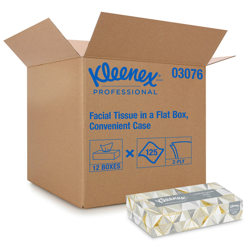 Kleenex® Facial Tissue White 8-2/5 X 8-3/5 Inch 125 Count (456014_BX) 1/BX