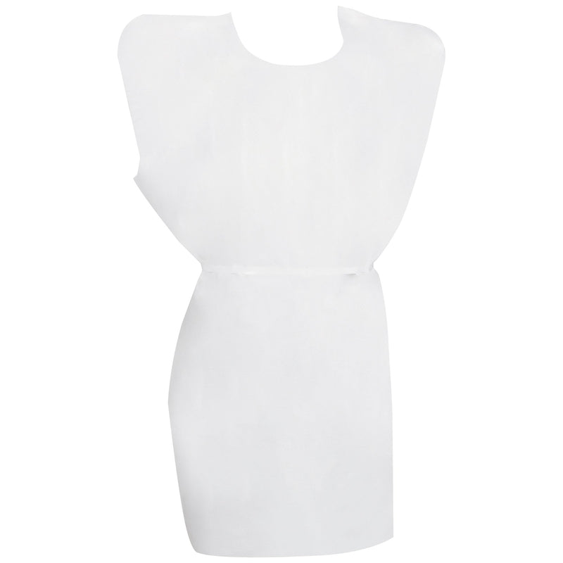 McKesson Patient Exam Gown One Size Fits Most White Disposable (201061_EA) 1/EA