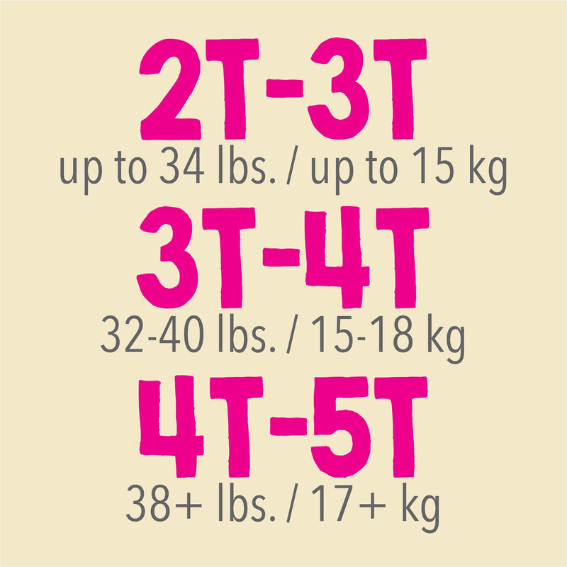 Cutie Pants® Female Toddler Training Pants Size 4T to 5T Disposable Heavy Absorbency (831582_CS) 76/CS