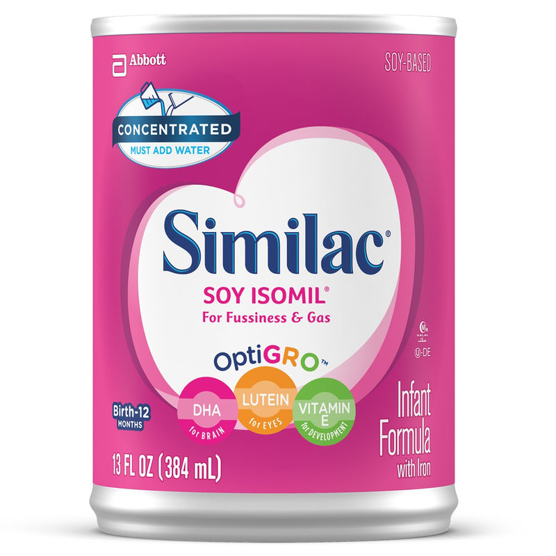 Similac® Soy Isomil® Infant Formula Unflavored 13 oz. Can Concentrate Soy Lactose Intolerance / Galactosemia (685972_EA) 1/EA