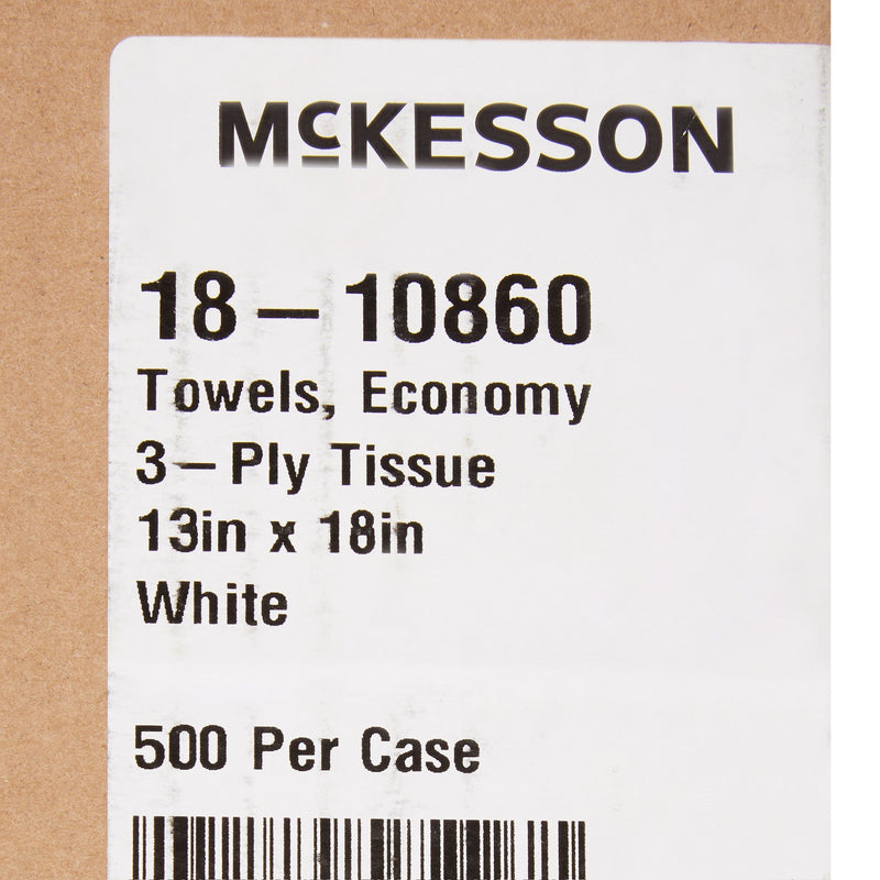 McKesson Procedure Towel 13 W X 18 L Inch White NonSterile (201065_EA) 1/EA