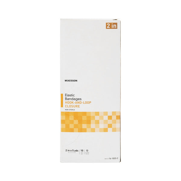 McKesson Elastic Bandage 2 Inch X 5 Yard Single Hook and Loop Closure Tan NonSterile Standard Compression (454618_RL) 1/RL