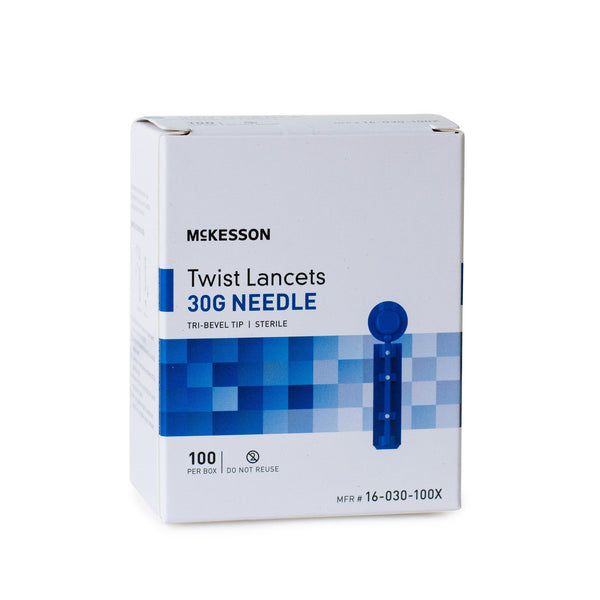 McKesson Lancet for Lancing Device 30 Gauge Non-Safety Twist Off Cap Finger (1217979_BX) 100/BX