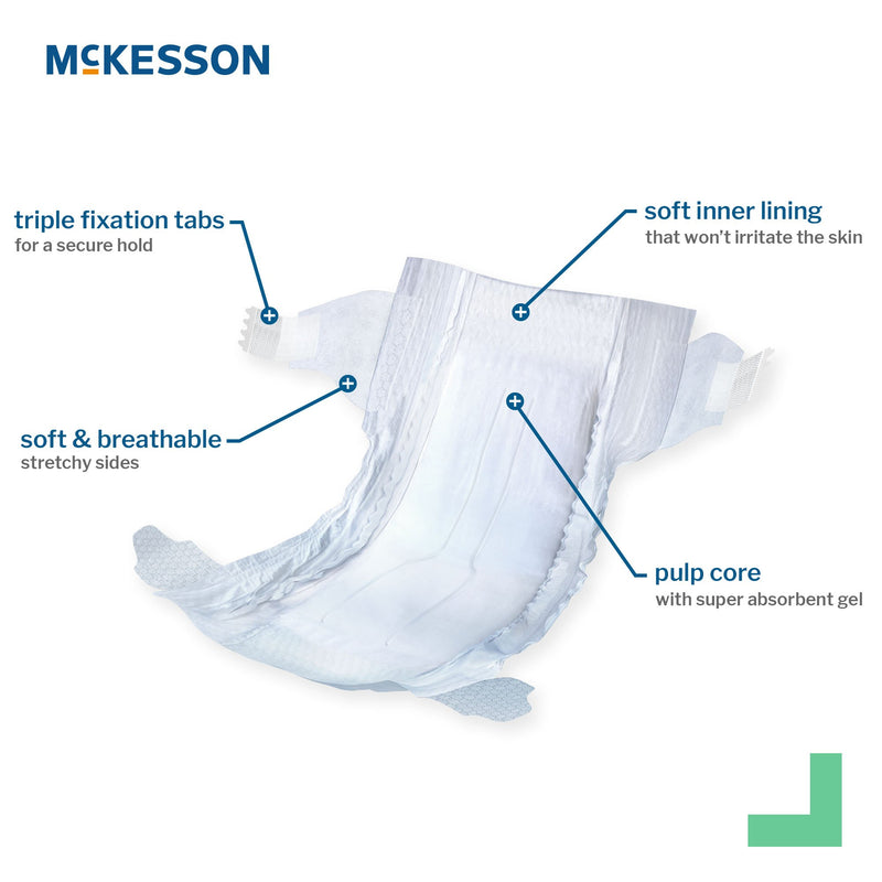 McKesson Unisex Baby Diaper Size 1 Disposable Heavy Absorbency (1144474_BG) 1/BG