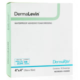 DermaLevin® Foam Dressing 4 X 4 Inch With Border Waterproof Backing Hydrocolloid Adhesive Square Sterile (896849_BX) 10/BX