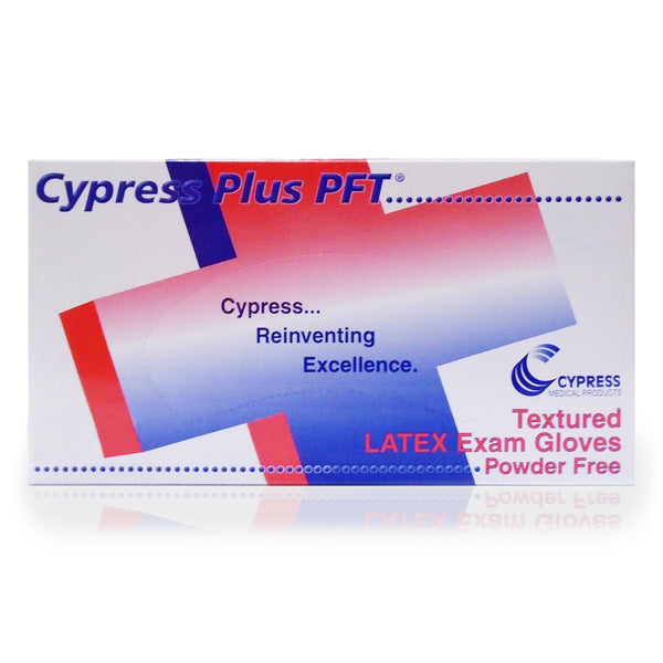 Cypress Plus® PFT Exam Glove X-Small NonSterile Latex Standard Cuff Length Fully Textured Ivory Not Rated (472993_BX) 1/BX