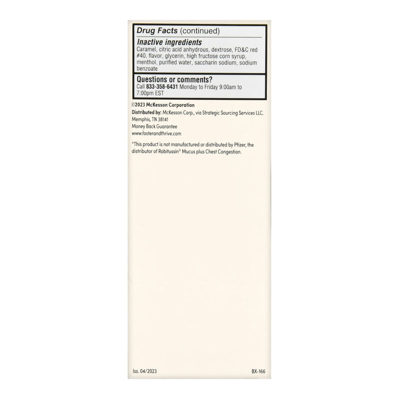 Foster & Thrive™ Cold and Cough Relief 200 mg / 5 mL Strength Syrup 4 oz. (1235073_EA) 1/EA