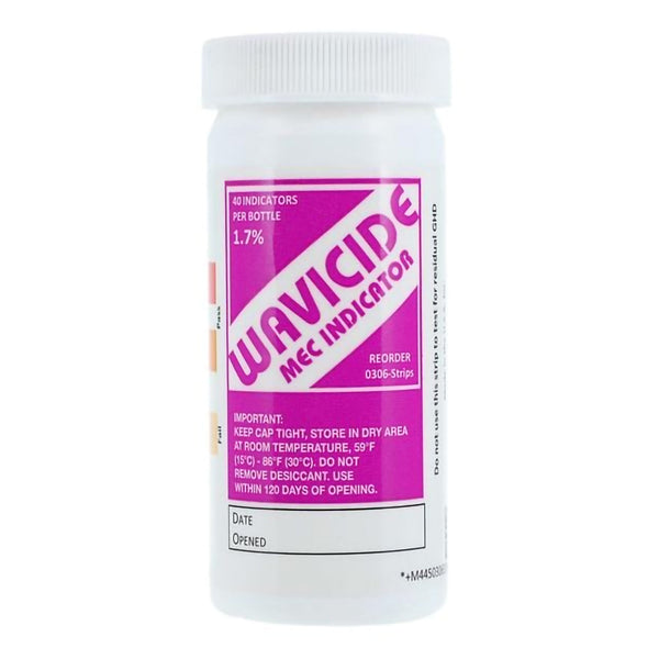 Wavicide-01® Glutaraldehyde Concentration Indicator RTU Pad 40 Test Strips Bottle Single Use (1183106_BT) 40/BT