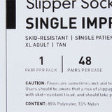 McKesson Slipper Socks Unisex Adult X-Large Single Tread Single Patient Use Tan (1038460_CS) 48/CS