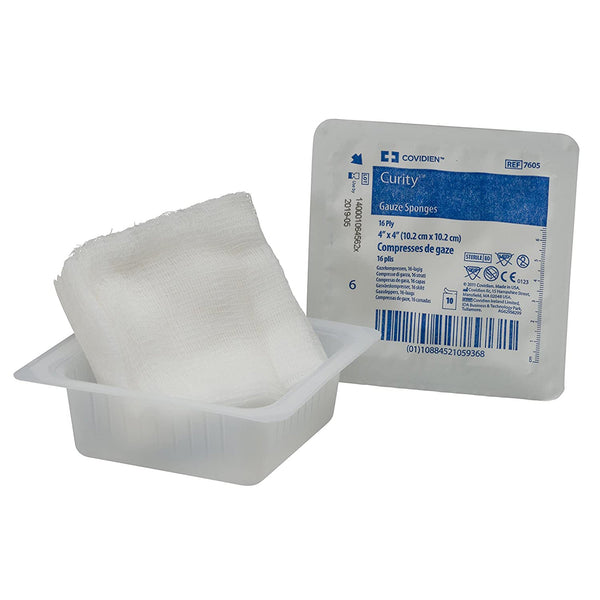 Curity™ Gauze Sponge 4 X 4 Inch 16-Ply Sterile 10 per Tray (1158693_TR) 10/TR