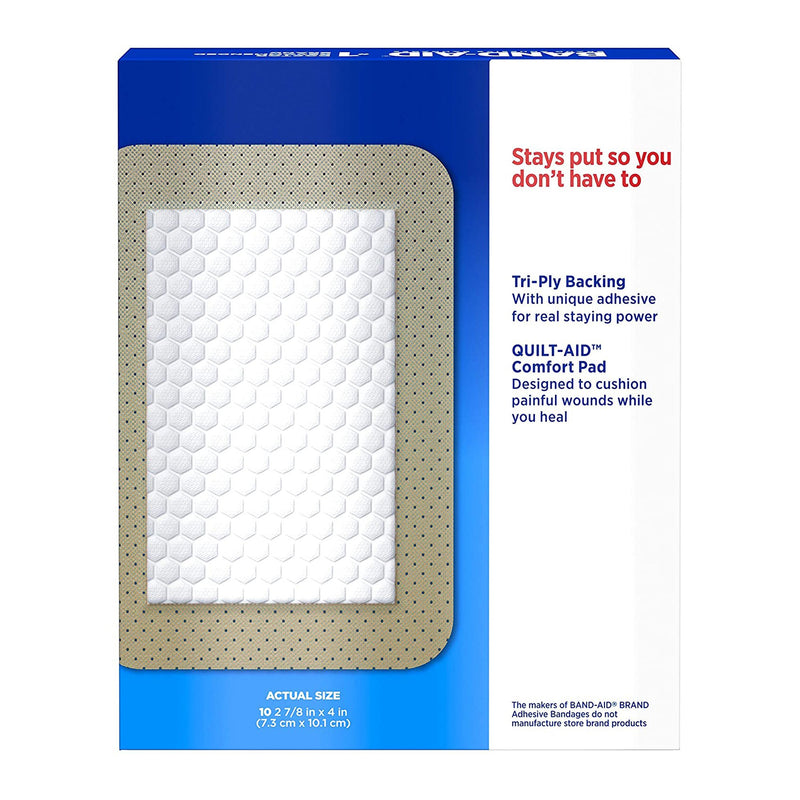 Band-Aid® Adhesive Strip 2-7/8 X 4 Inch Plastic Rectangle Tan Sterile (781048_BX) 10/BX
