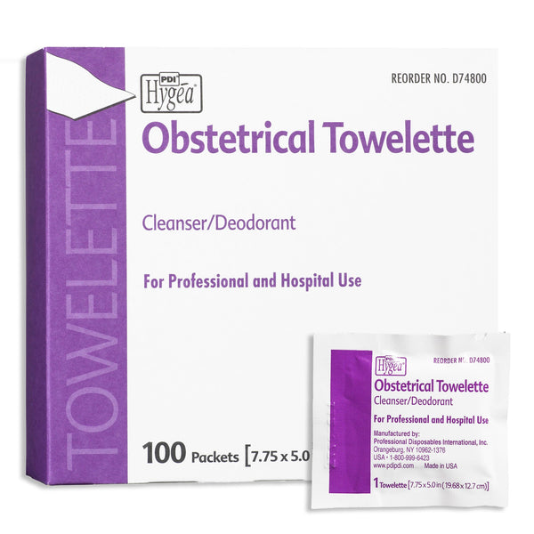 Hygea® Obstetrical Cleansing Towelette Individual Packet Scented 100 Count (544410_EA) 1/EA