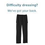 Silverts® Adaptive Pants Back Overlap 3X-Large Black Female (1219553_EA) 1/EA