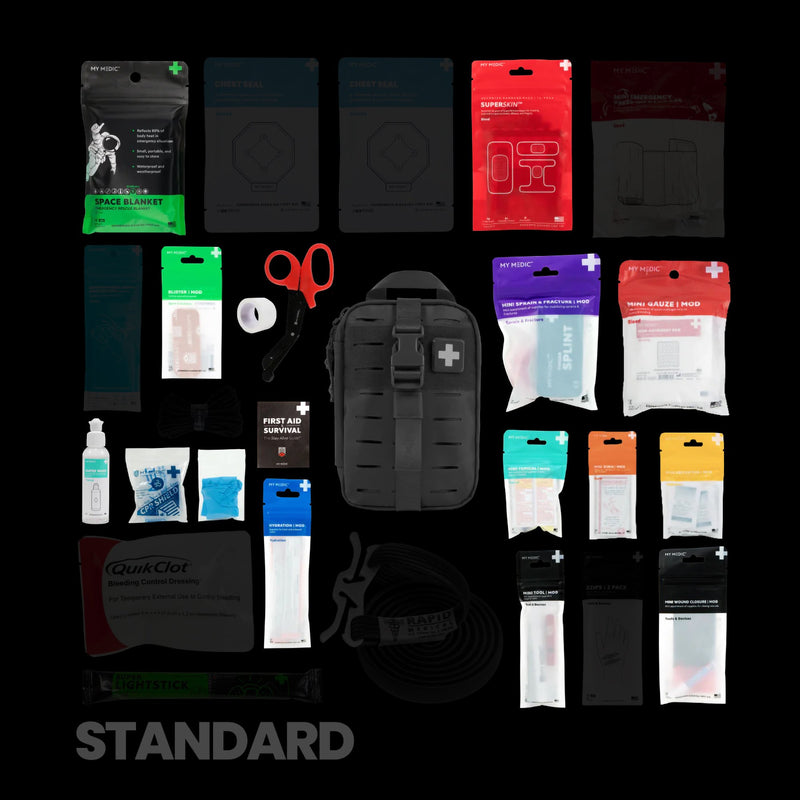 My Medic™ MYFAK Mini Standard First Aid Kit Black Soft Bag (1234446_EA) 1/EA