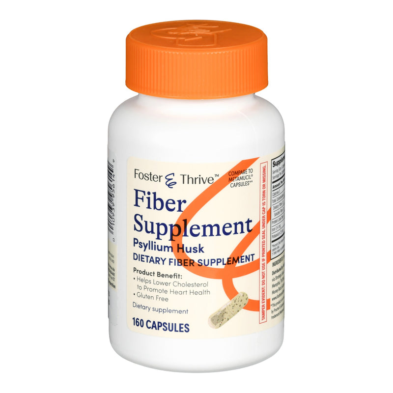 Foster & Thrive™ Laxative Original Flavor Capsule 160 per Bottle 0.52 Gram Strength Psyllium Husk (1235074_EA) 1/EA