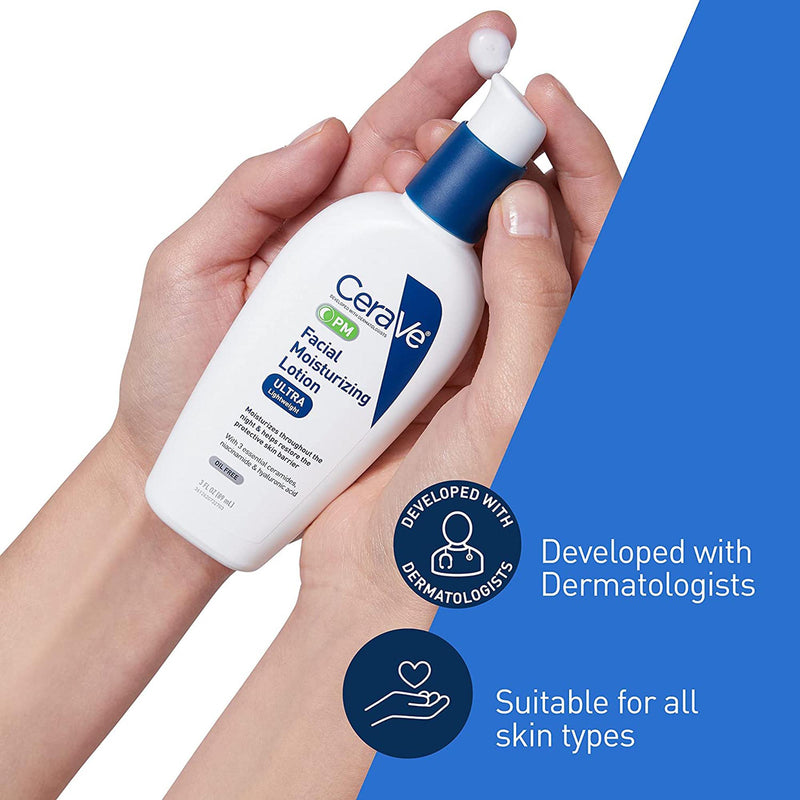 CeraVe® PM Facial Moisturizer 3 oz. Pump Bottle Unscented Lotion (1229988_EA) 1/EA