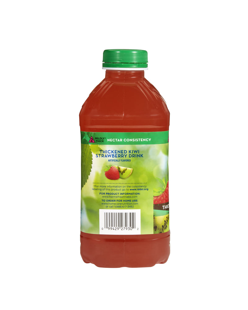 Thick & Easy® Thickened Beverage 46 oz. Bottle Kiwi Strawberry Flavor Liquid IDDSI Level 2 Mildly Thick (671147_CS) 6/CS