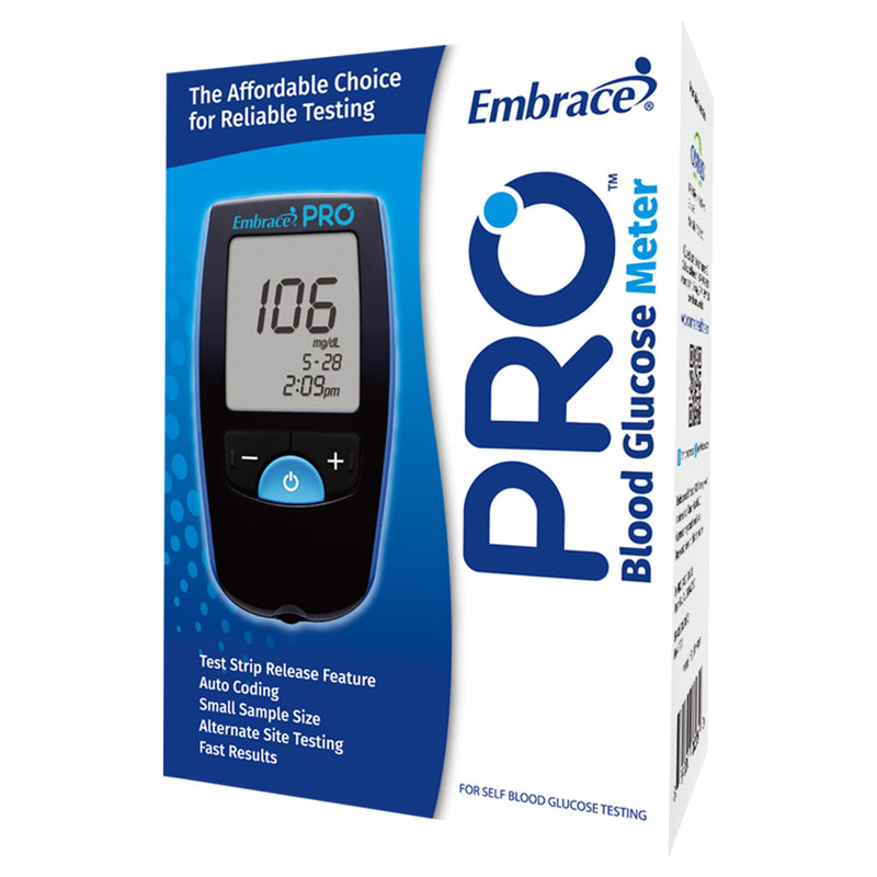 Embrace® Blood Glucose Meter 5 Second Results Stores up to 500 Results No Coding Required (1040073_EA) 1/EA