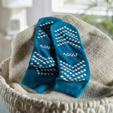 McKesson Slipper Socks Unisex Adult Large Single Tread Single Patient Use Teal (1038459_CS) 48/CS