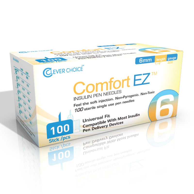 Comfort EZ™ Standard Insulin Pen Needle 32 Gauge 6 mm Length NonSafety (1083822_BX) 100/BX