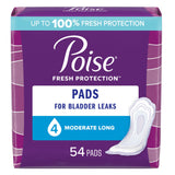 Poise® Fresh Protection™ Bladder Control Pad 12.20 Inch Length Moderate Absorbency Sodium Polyacrylate Core One Size Fits Most (1100865_CS) 108/CS