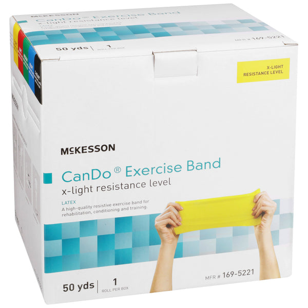 McKesson CanDo® Exercise Resistance Band Yellow 5 Inch X 50 Yard X-Light Resistance (1073307_EA) 1/EA