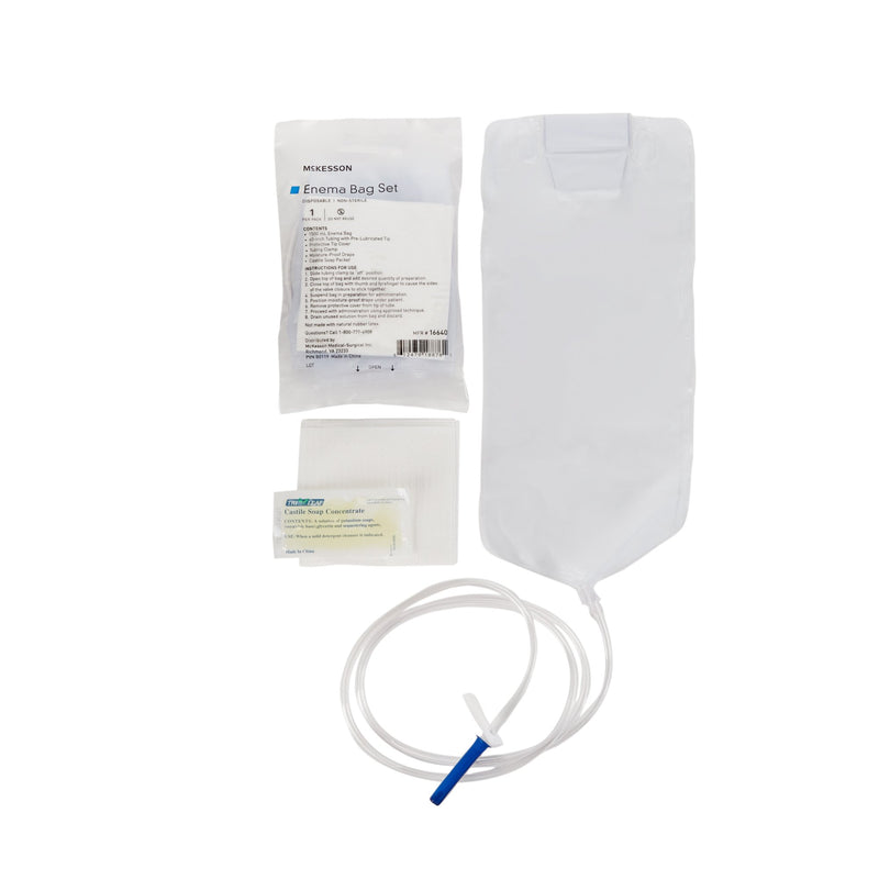 McKesson Enema Bag Set NonSterile 1500 mL (854375_CS) 50/CS