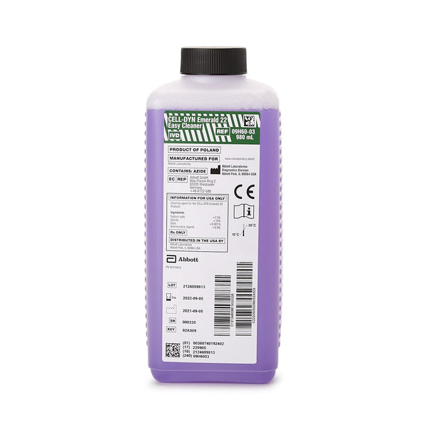 Cell-Dyn® Hematology System Reagent Easy Cleaner For Cell-Dyn Emerald 22 Hematology Analyzer (1185175_EA) 1/EA