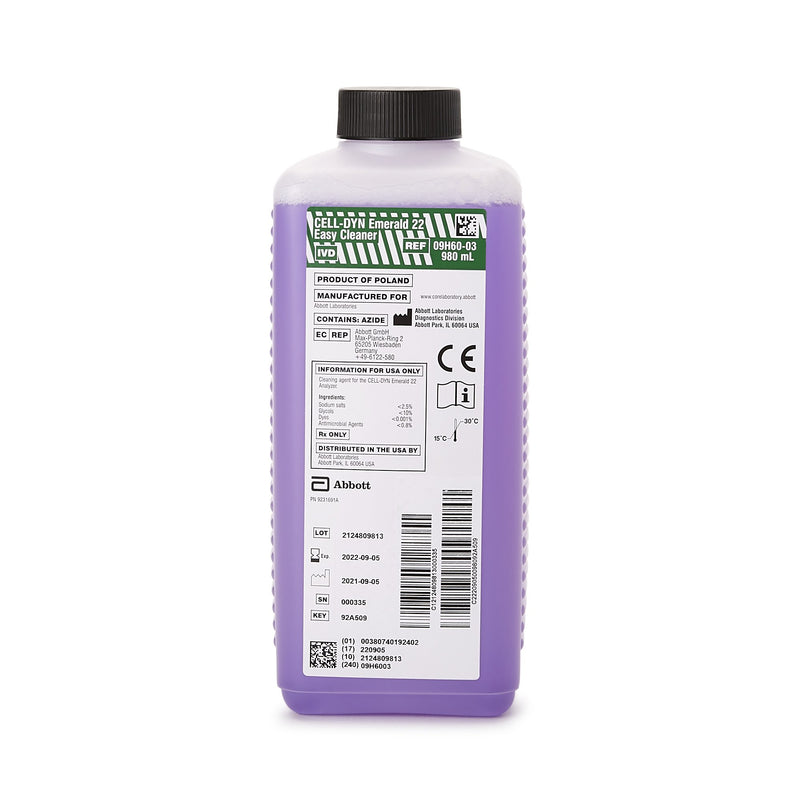 Cell-Dyn® Hematology System Reagent Easy Cleaner For Cell-Dyn Emerald 22 Hematology Analyzer (1185175_EA) 1/EA