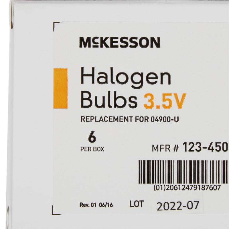 McKesson Ophthalmoscope Replacement Bulb Halogen 3.5 Volt 2.5 Watt (861065_BX) 6/BX