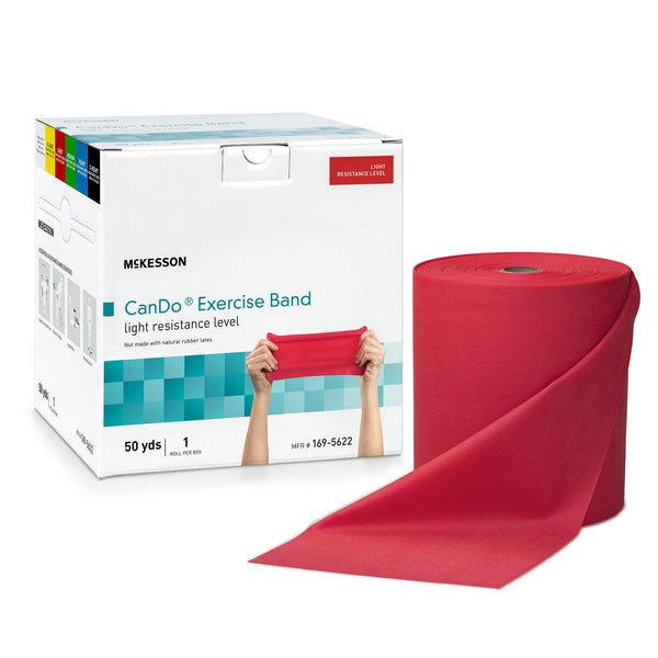 McKesson CanDo® Exercise Resistance Band Red 5 Inch X 50 Yard Light Resistance (1199530_EA) 1/EA