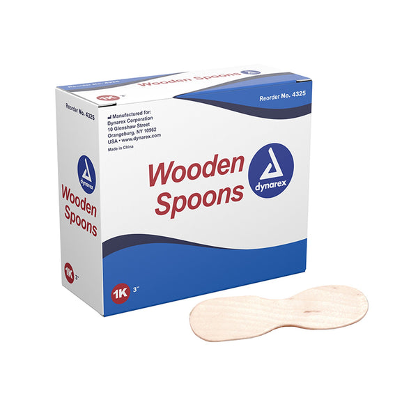 Dynarex Medical Spoon Double Ended Wood Wood (1123219_BX) 1/BX