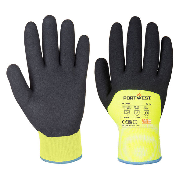 Portwest Arctic Winter Glove - Nitrile Sandy, Yellow, Size M (A146YERM) Each