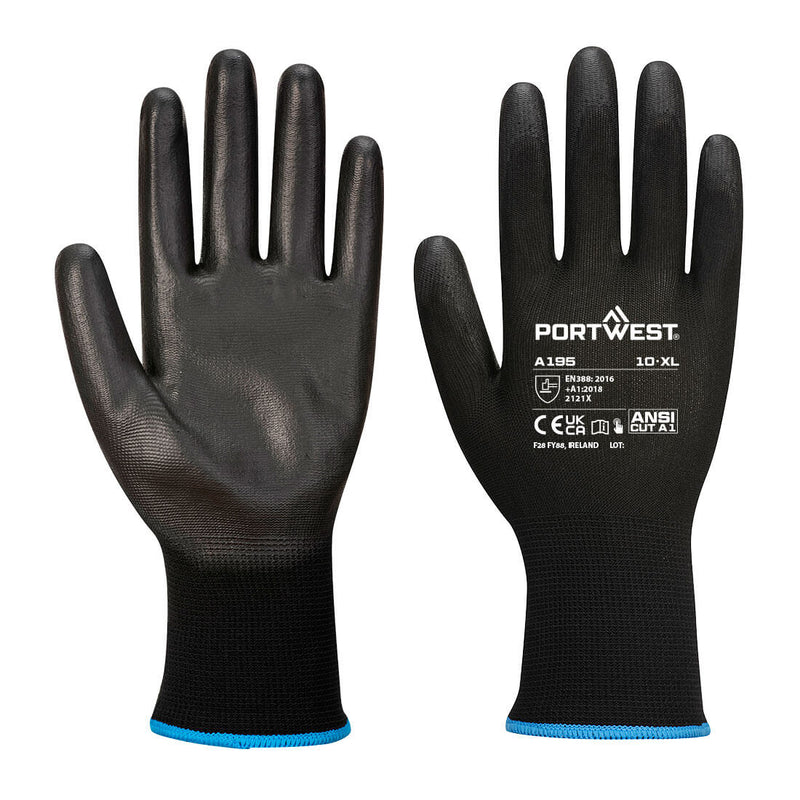 Portwest Touchscreen - PU, Black, Size M (A195K8RM) Each