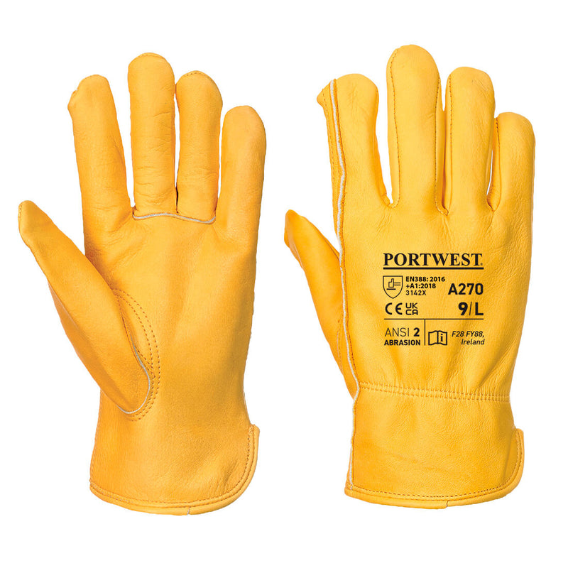 Portwest Classic Driver Glove, Tan, Size XL (A270TARXL) Each