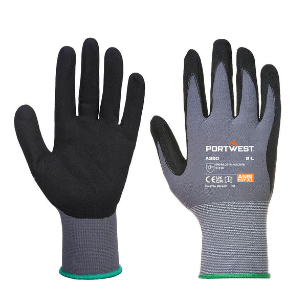 Portwest DermiFlex Glove - Nitrile Foam, Black, Size XS (A350BKRXS) Each