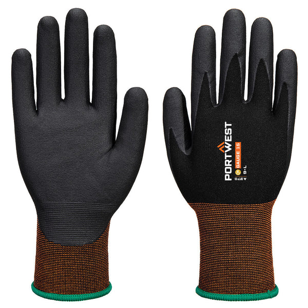 Portwest GP Grip 15 Nitrile Micro foam Glove, Black, Size XXS (A370K8RXXS) Each