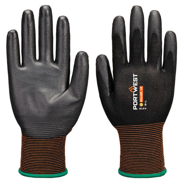 Portwest GP Grip 18 PU Glove, Black, Size XS (A372K8RXS) Each
