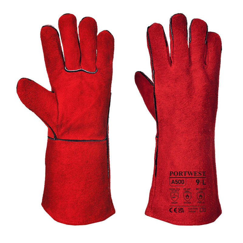 Portwest Welders Gauntlet, Red, Size XL (A500RERXL) Each