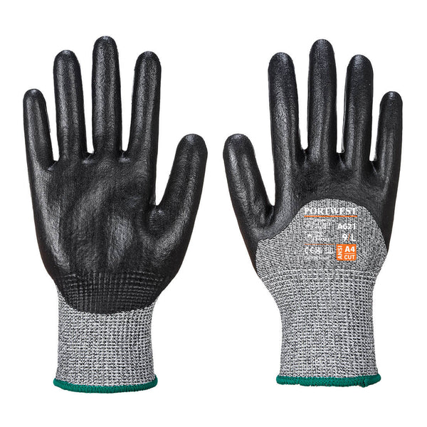 Portwest Cut 3/4 Nitrile Foam Glove A4, Black, Size XL (A621BKRXL) Each
