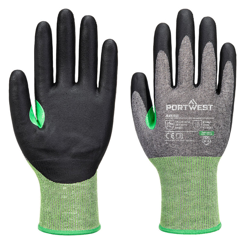 Portwest CS Cut C18 Nitrile Glove A3, Gray/Black, Size XS (A636G8RXS) Each